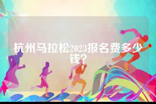 杭州马拉松2023报名费多少钱？