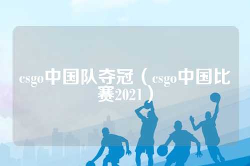 csgo中国队夺冠（csgo中国比赛2021）